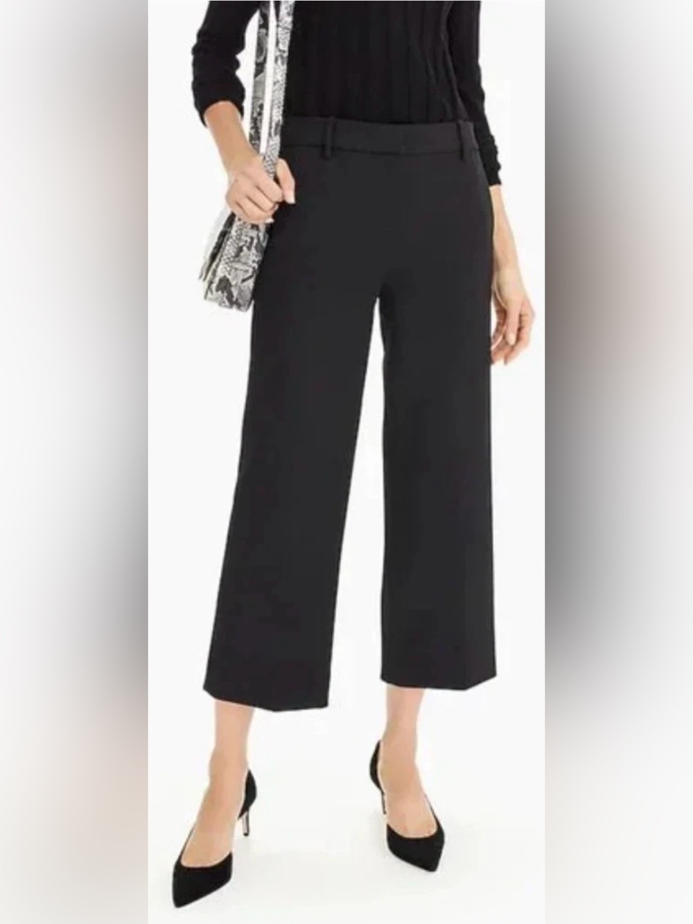 J. CREW High Rise Peyton Wide Leg Pant Four Season Stretch Navy Blue SZ 20 NWT